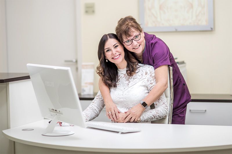 Empfang der PraxisClinic Jadore