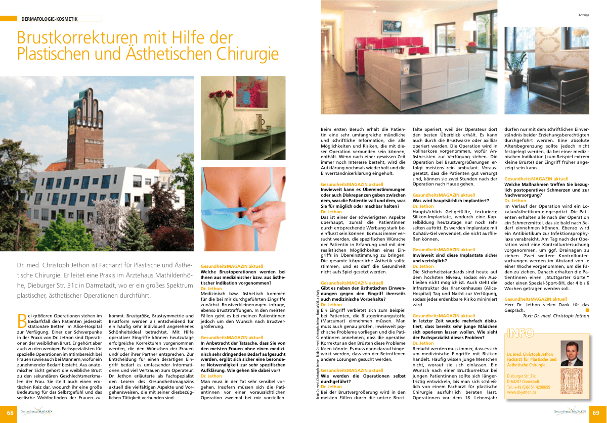 Originalartikel im GesundheitsMagazin aktuell