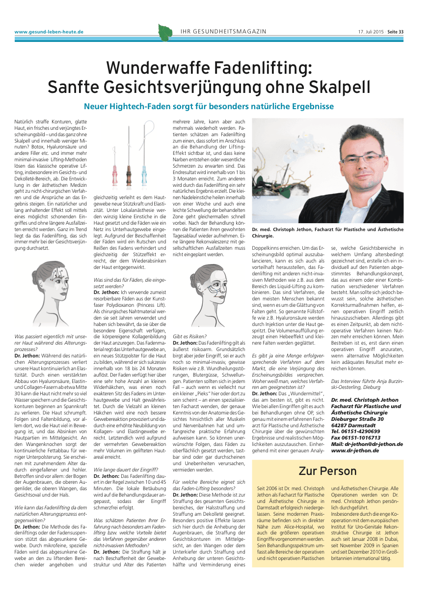 Originalartikel im IHR Gesundheitsmagazin