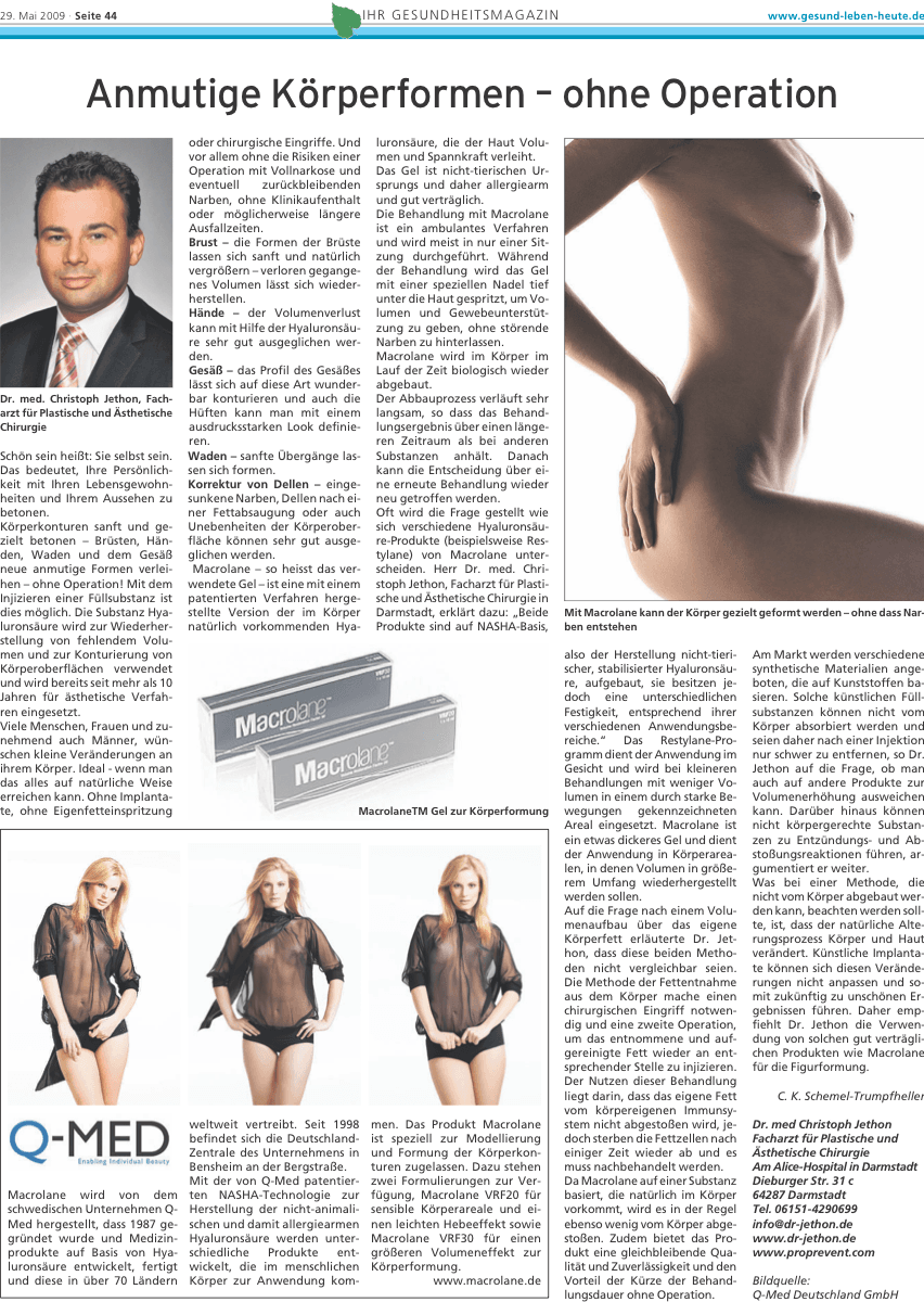 Originalartikel im IHR Gesundheitsmagazin