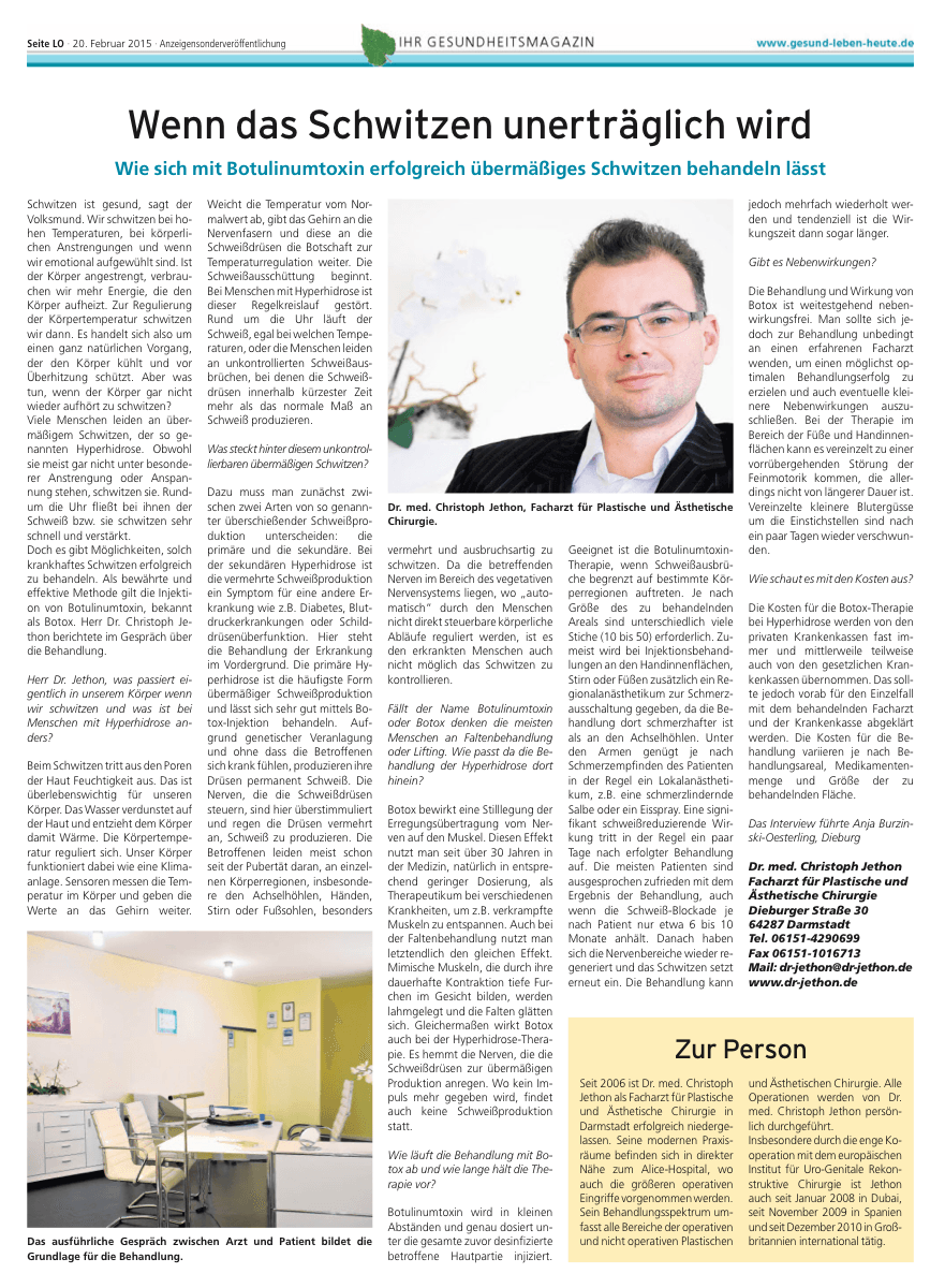 Originalartikel im IHR Gesundheitsmagazin