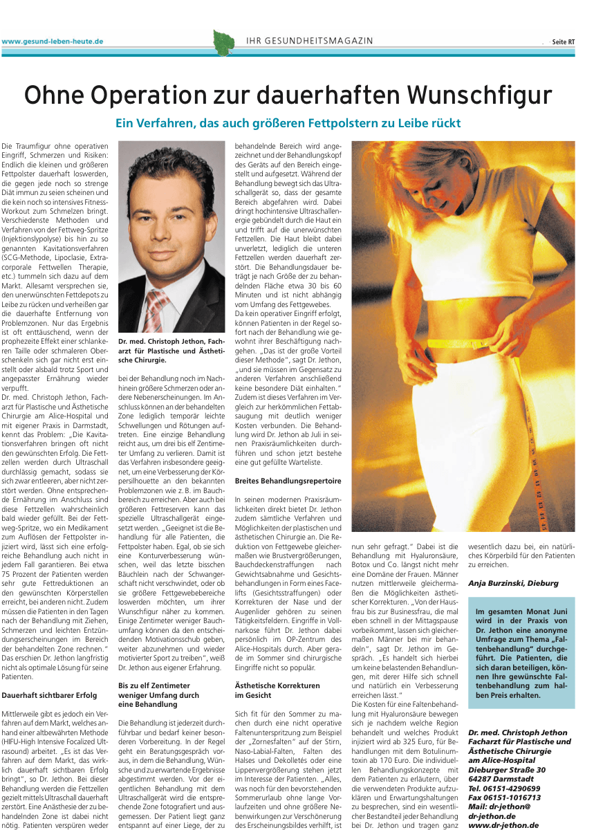 Originalartikel im IHR Gesundheitsmagazin